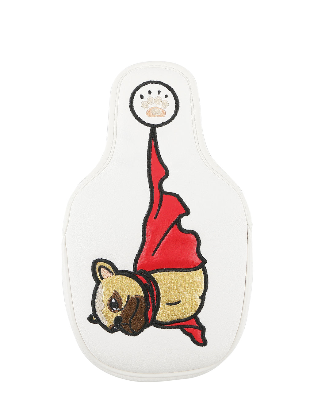 Golf Putter Covers Mallet Putter Headcover Magnetic Closure, Superman Flying Dog Putter Cover Headcover High Quality PU Leather Waterproof Durable Mallet Putter Head Covers