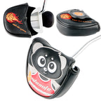 Golf Mallet Putter Cover, Golf Club Cover with Strong Magnetic Closure, PU Leather Waterproof Golf Putter Cover Golf Accessories Panda Dunk Pattern Embroidery