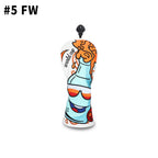 Beer Themed Golf Headcover Driver Fairway Wood Hybrid Premium PU Leather Head Cover Embroidered Design