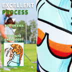 Beer Themed Golf Headcover Driver Fairway Wood Hybrid Premium PU Leather Head Cover Embroidered Design