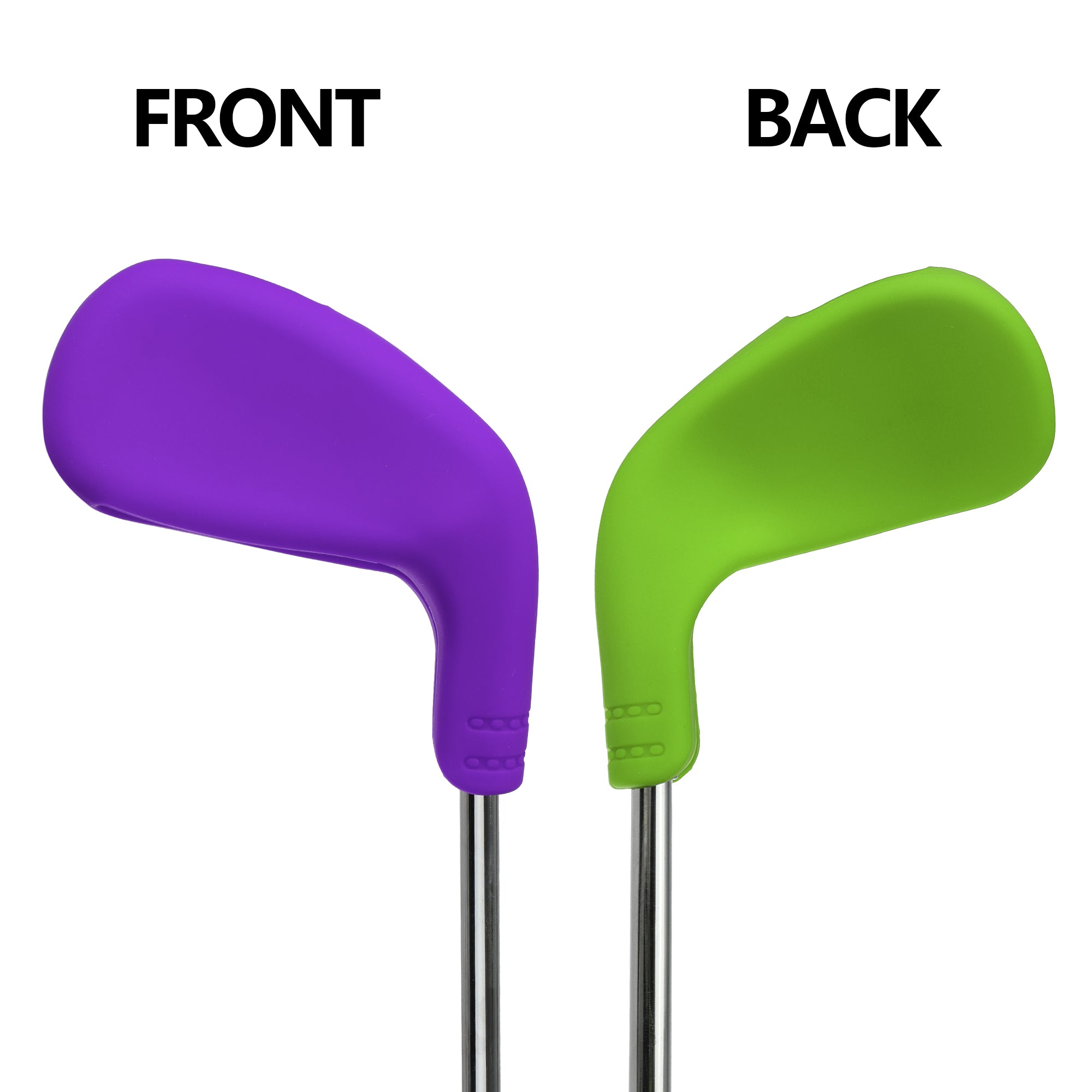 Premium Rubber Golf Iron Headcovers Set - 10pc Waterproof Iron Club Protectors with Top View Window for Easy Club ID, Durable & Easy On/Off Design, 11 Color Options