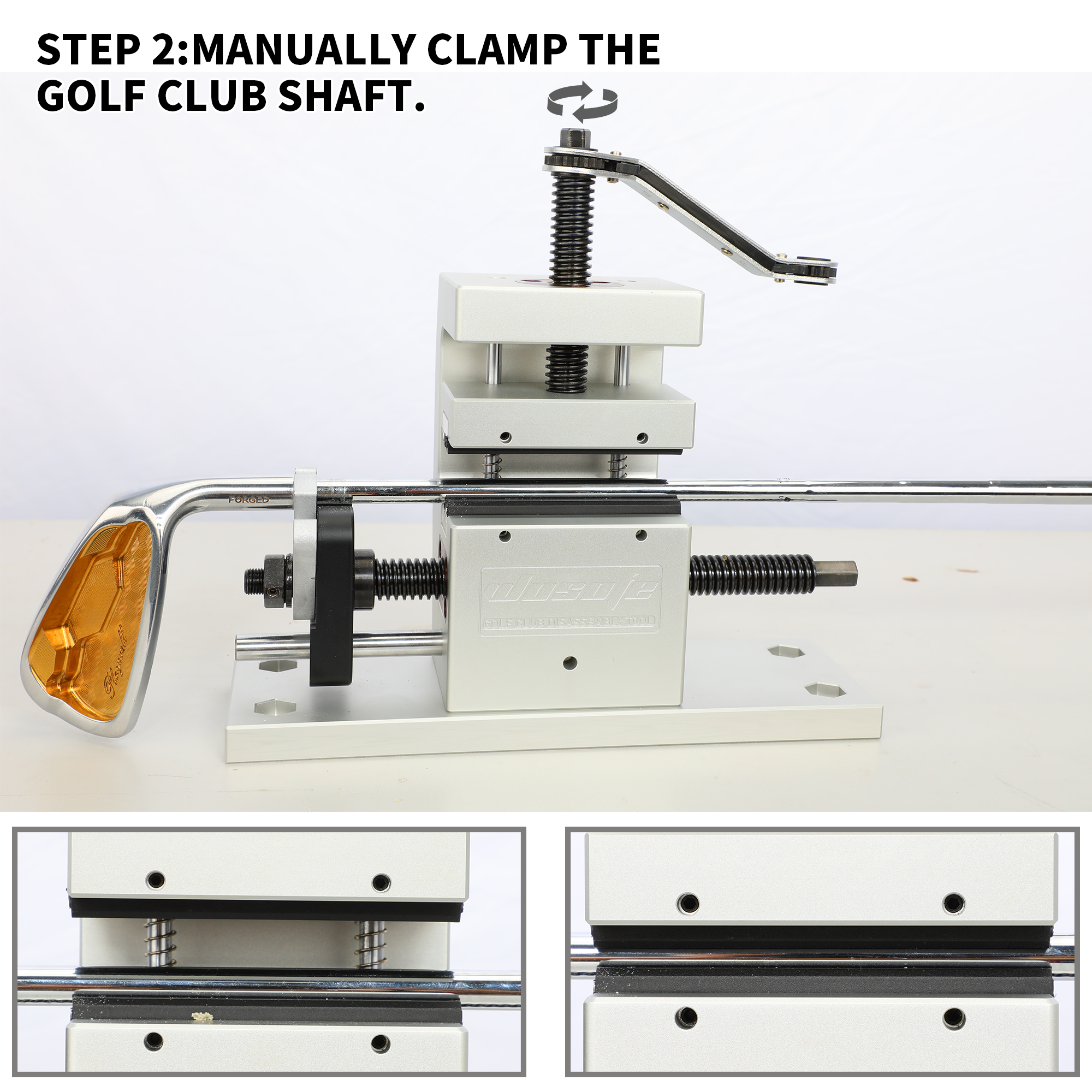 Wosofe Golf Club Grip Kit Shaft Ferrules Head Removal Machine Works Shaft Puller Fitting Workshop Separator Repair Tools for All Club Shafts and Driver Iron Wedge Putter Heads Simple to Operate Golfer - golf works - Top-Rated Golf Accessory
