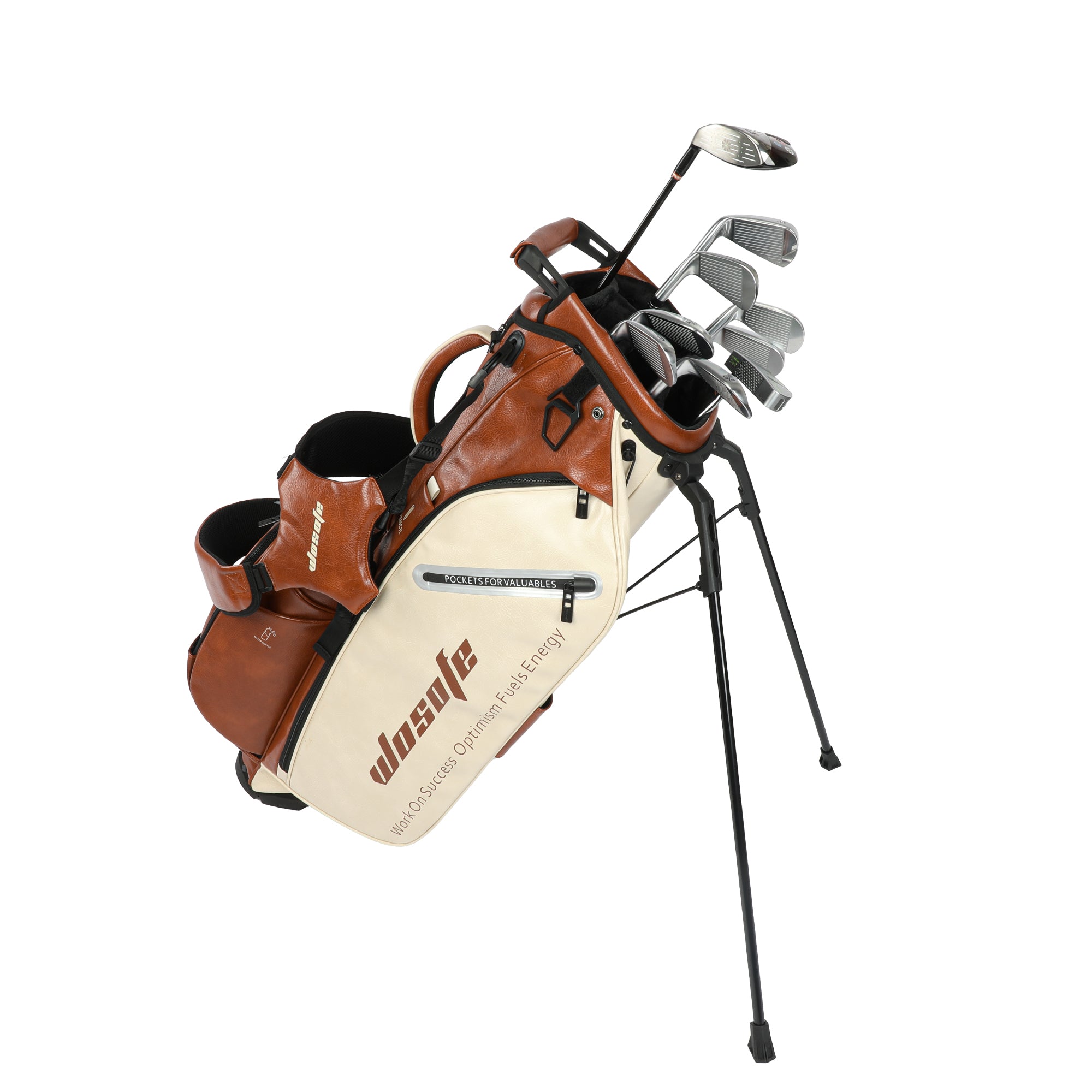 Wosofe JM9001 Golf Stand Bag  Premium PU Leather 6-14Way(Free Shipping)