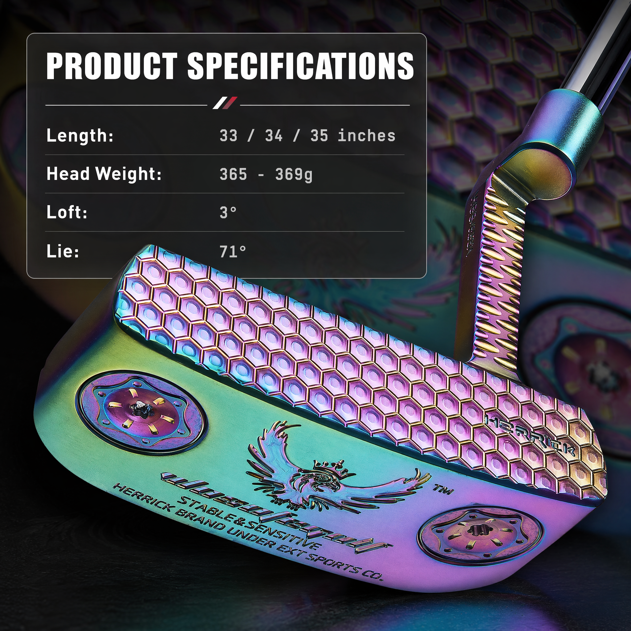 Golf Putter Blade Men Right Hand Black Red HeadCovers PU Grip CNC Steel Mallet Professional Golf Club