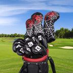 Premium PU Leather Golf Iron Club Head Covers 10PCS/SET Fits Most Clubs Embroidered Club Label Golf Headcover