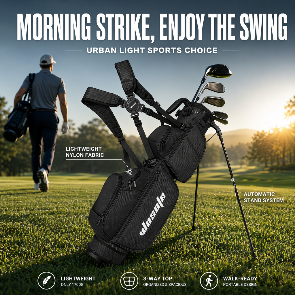 Lightweight 3-Way Golf Stand Bag  Ultra-Portable