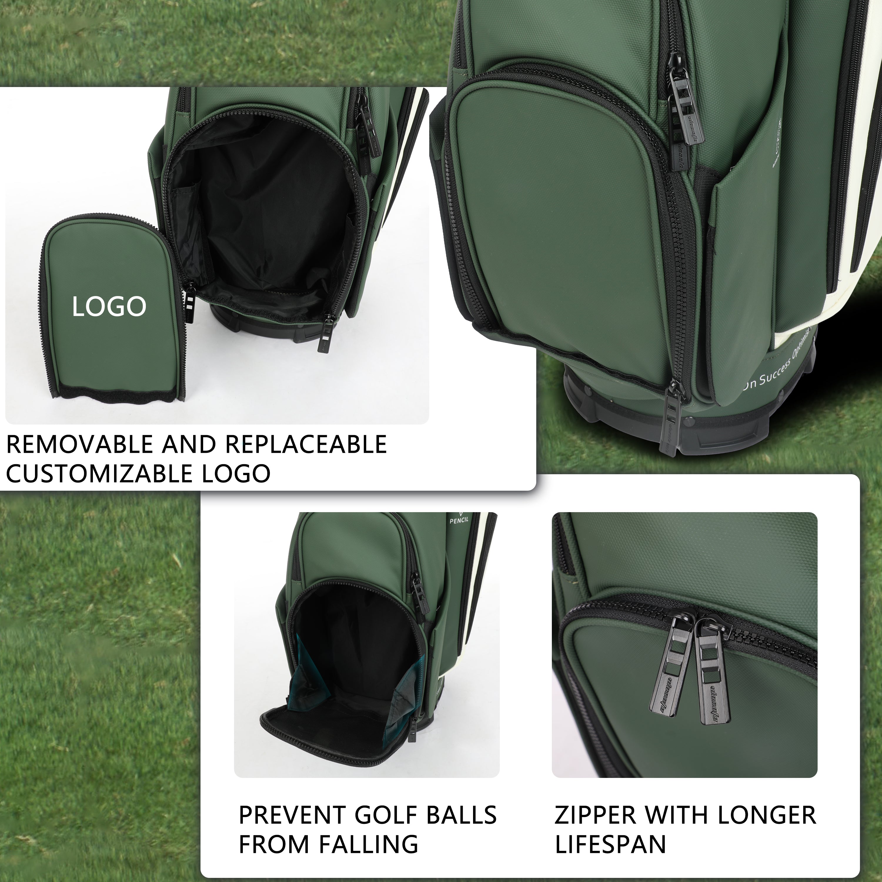 14-Way Golf Cart Bag – Professional Club Organizer with Full-Length Dividers, 10+ Storage Pockets, Insulated Cooler & Rain Hood – Lightweight PU Leather/Oxford Design for Men & Women(FreeShipping))