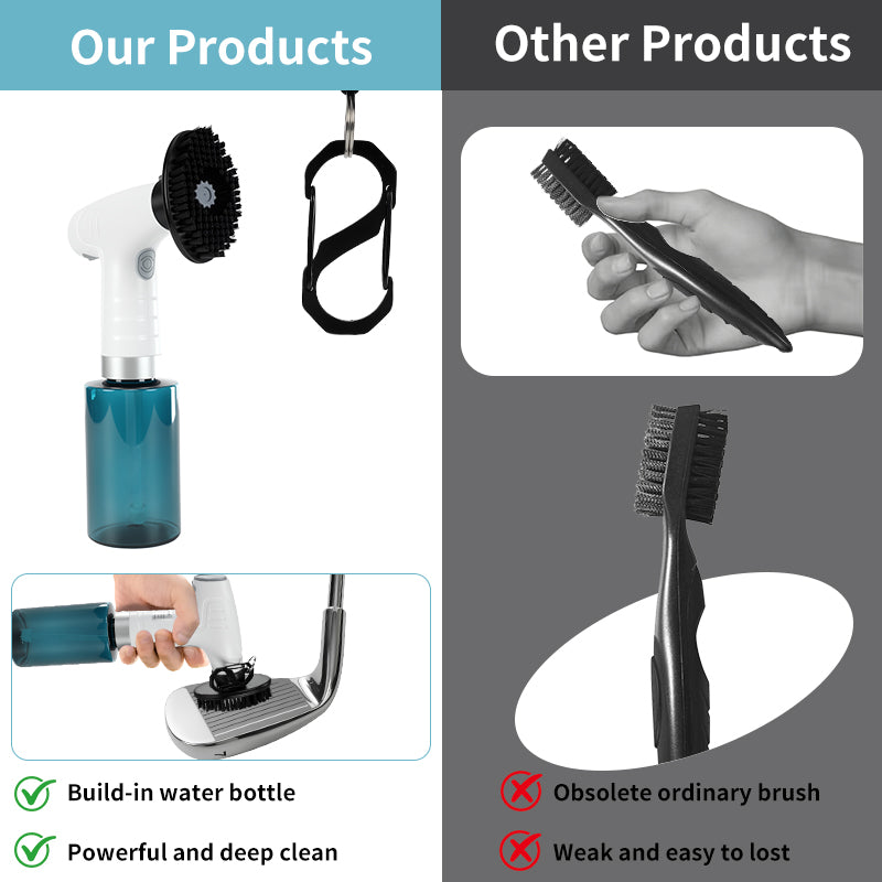 Pro Electric Golf Club Cleaner Golf Brush - USB-C Rechargeable Automatic Golf Groove Cleaning Tool with High-Speed Rotating Bristles, Waterproof & Portable, 3 Colors