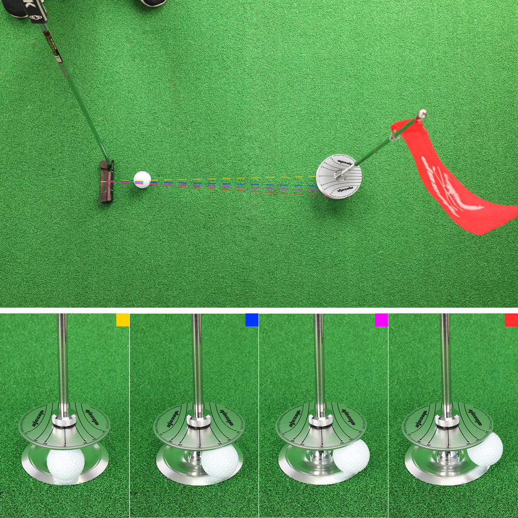 Golf Swing Trainers, Golf Putting Aid, Putter Swing Training Practice Aid|Green Hole Flag Hole CupTraining Equipment Golf Training aids,Home Indoor Outdoor Office Backyard Practice