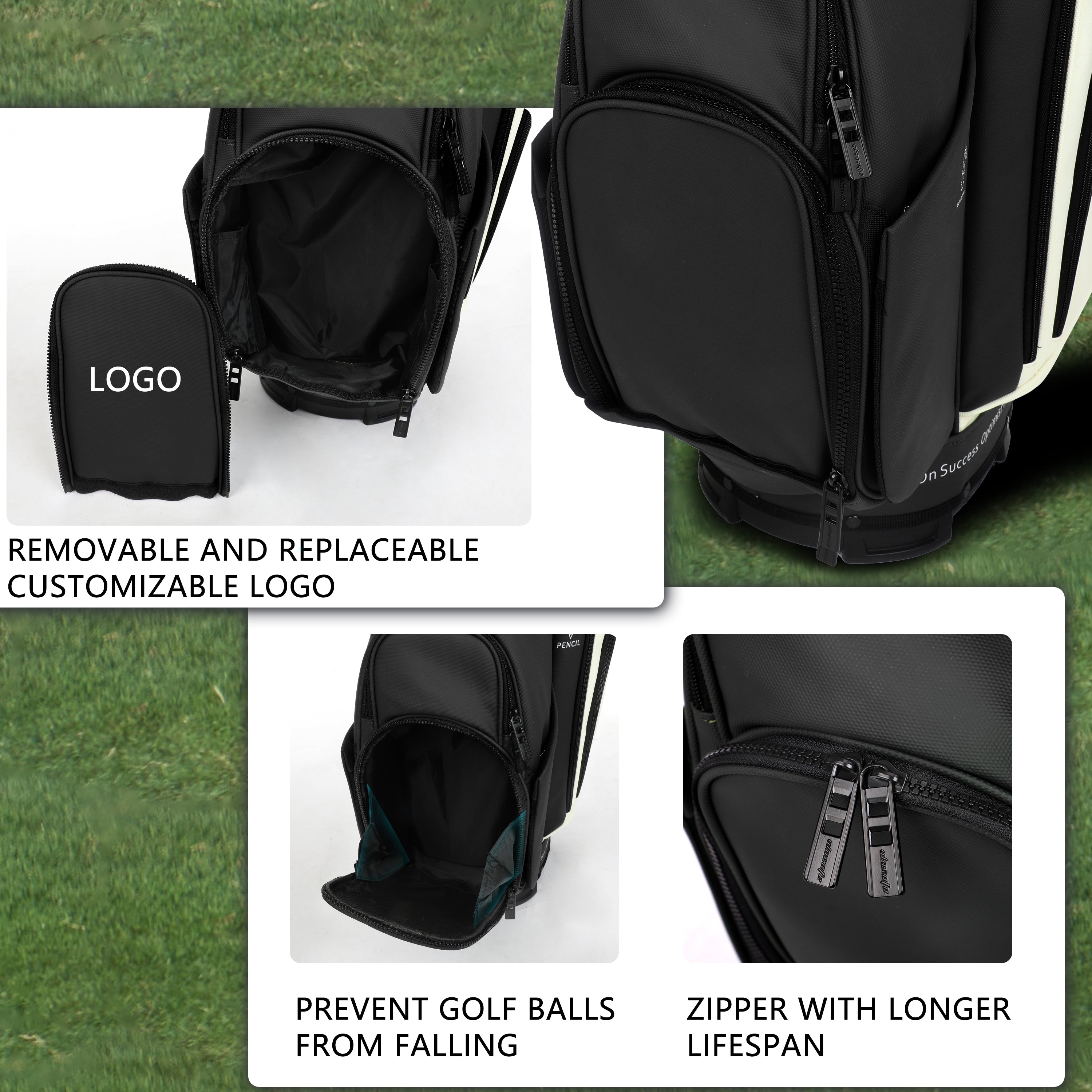 Wosofe 14-Way Golf Cart Bag – Professional Club Organizer with Full-Length Dividers, 10+ Storage Pockets, Insulated Cooler & Rain Hood – Lightweight PU Leather/Oxford Design for Men & Women(FreeShipping)) - Golf Carts Bag - Essential for Golf Enthusiasts