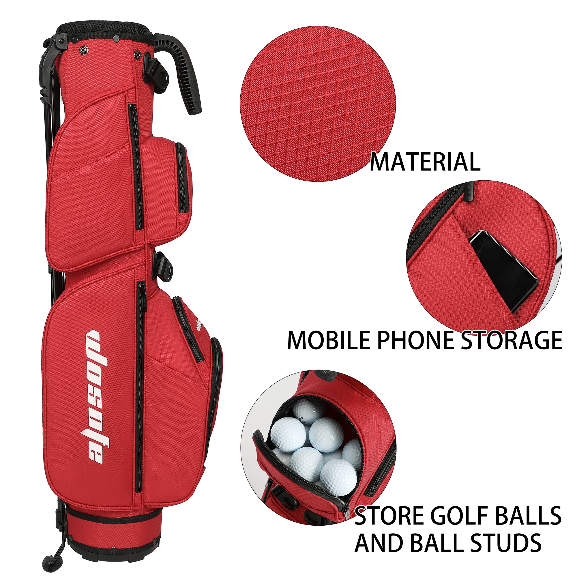 Lightweight 3-Way Golf Stand Bag  Ultra-Portable