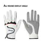 Golf Gloves Men's Durable White Cabretta Leather All Weather Gloves for Left Handed Golfers, Breathable, Soft Comfortable Grip