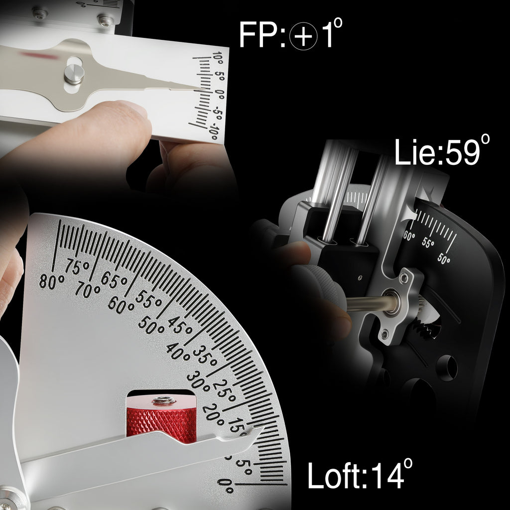 Wosofe Golf Club Head Angle Gauge, Universal Loft & Lie Measurement Tool for Drivers, Irons & Putters, Portable Swing Path Analyzer for Workshop & Training, Precision Alignment Gift for Golfers