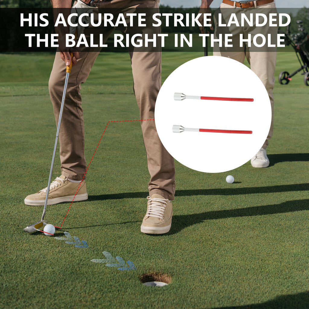 Magnetic Golf Putter Alignment Aid Training Tool - Premium Aluminum Putter Face Angle Corrector - Portable Golf Putting Precision Practice Equipment for Home & Green