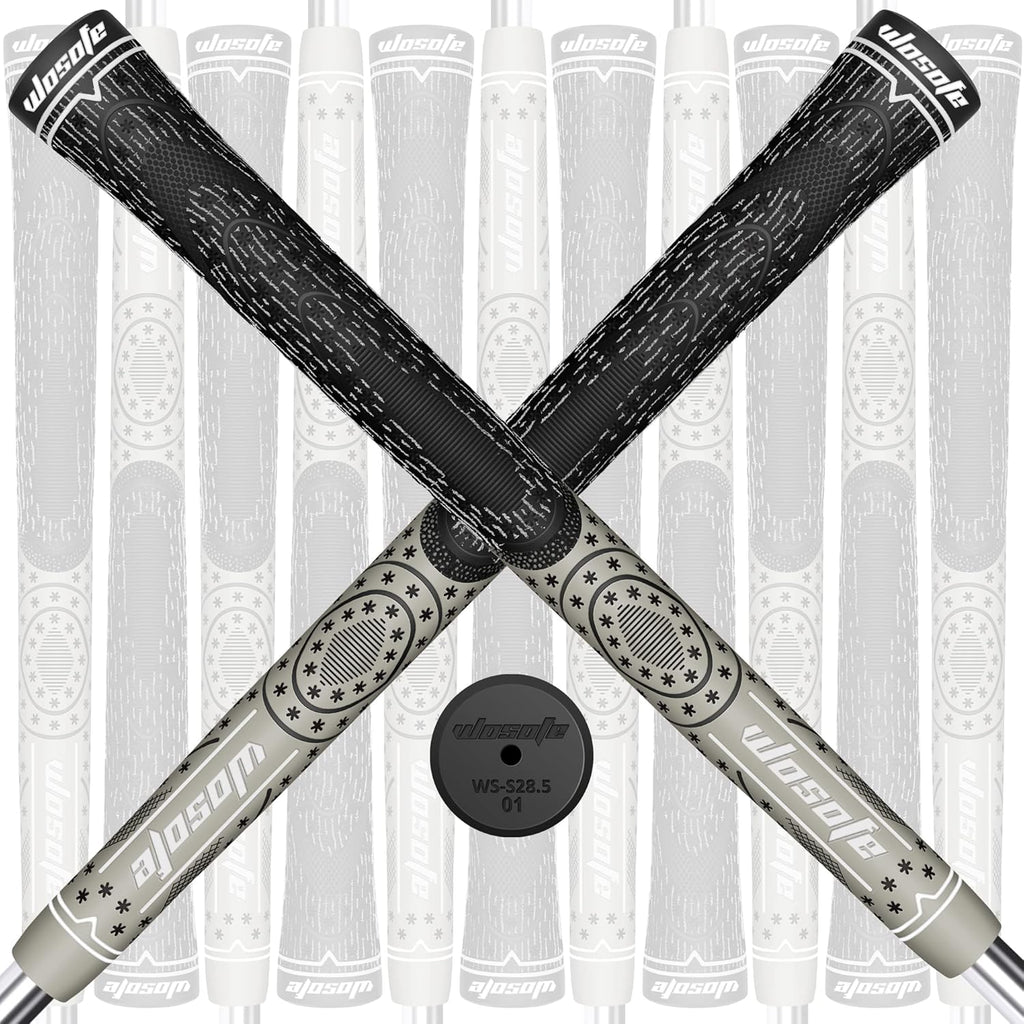 Golf Grips 65g 13 Pack Cord Rubber Compound Material Hybrid Golf Club Grips Standard Midsize Options of 4 Colors All Weather Performance