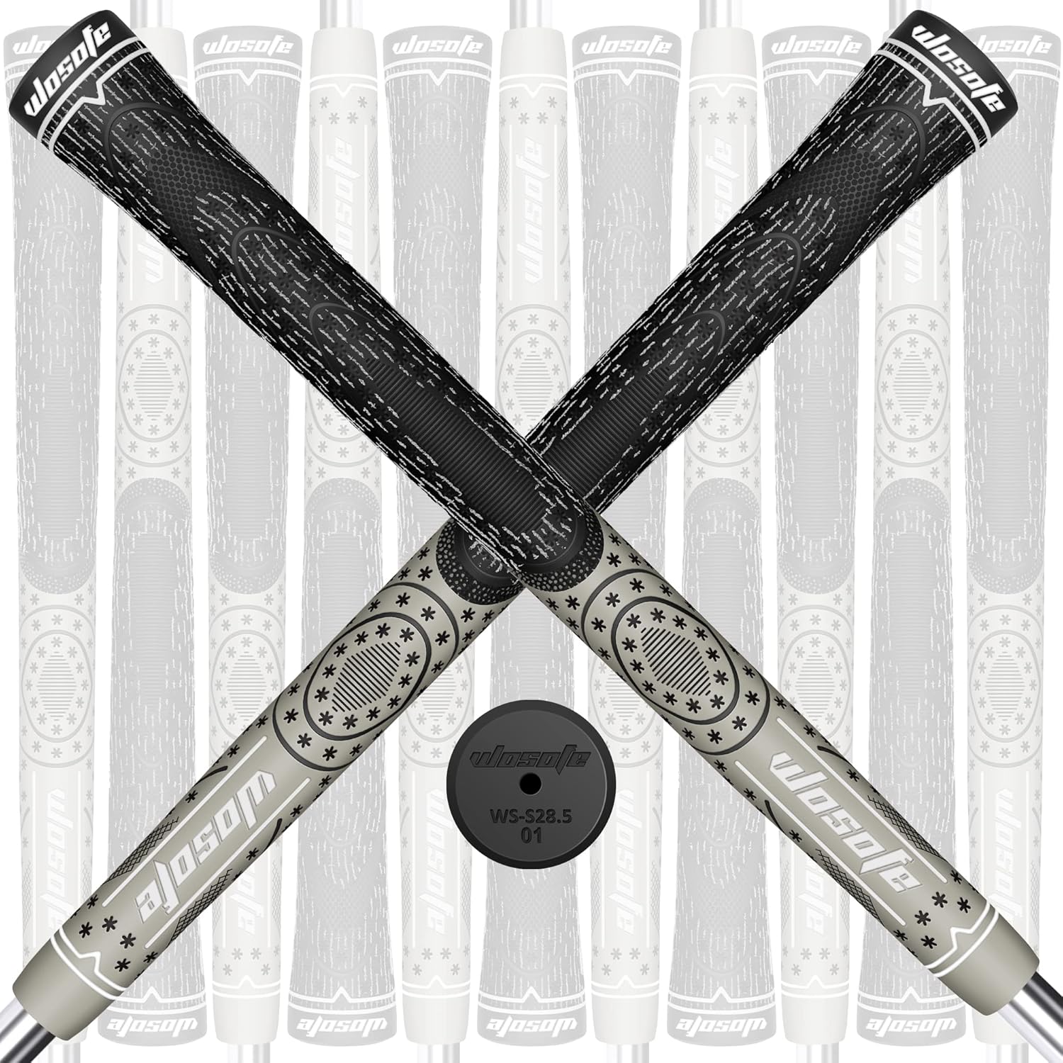 Golf Grips 65g 13 Pack Cord Rubber Compound Material Hybrid Golf Club Grips Standard Midsize Options of 4 Colors All Weather Performance