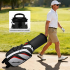 Golf Club Travel Bag with Wheels, Golf Cart and Travel Bag Retractable Cover,Golf Carry Bag for Men and Women, Multiple Storage Pockets, Shoe Compartment, Golf Cart Bag, 4 Colors to Choose from