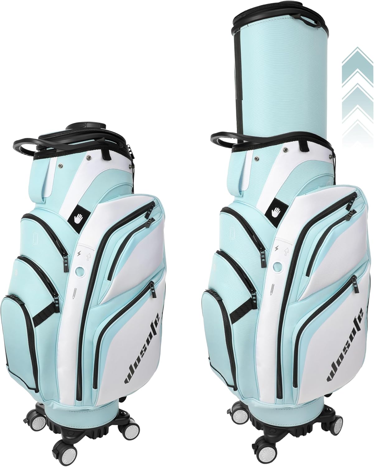 Golf Club Travel Bag with Wheels, Golf Cart and Travel Bag Retractable Cover,Golf Carry Bag for Men and Women, Multiple Storage Pockets, Shoe Compartment, Golf Cart Bag, 4 Colors to Choose from