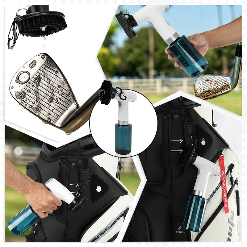 Pro Electric Golf Club Cleaner Golf Brush - USB-C Rechargeable Automatic Golf Groove Cleaning Tool with High-Speed Rotating Bristles, Waterproof & Portable, 3 Colors