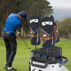 Vintage Denim Golf Driver Headcover - Premium Denim Fabric with Applique Embroidery & Soft Velvet Lining, Retro Style Golf Club Protector Fits All 460cc Drivers