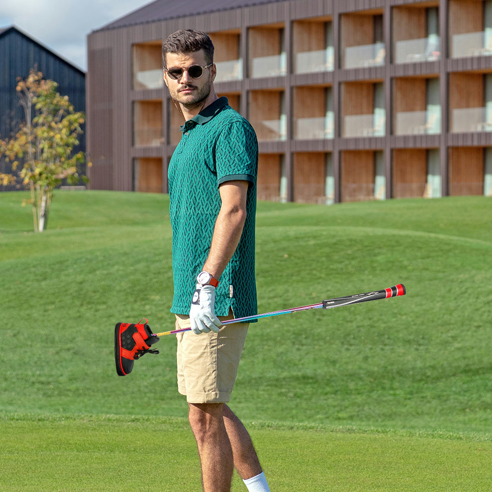 Golf Blade Putter Cover Funny Shoe Shape Headcover Club Protective Equipment PU Leather Shoe Embroidered Club Covers