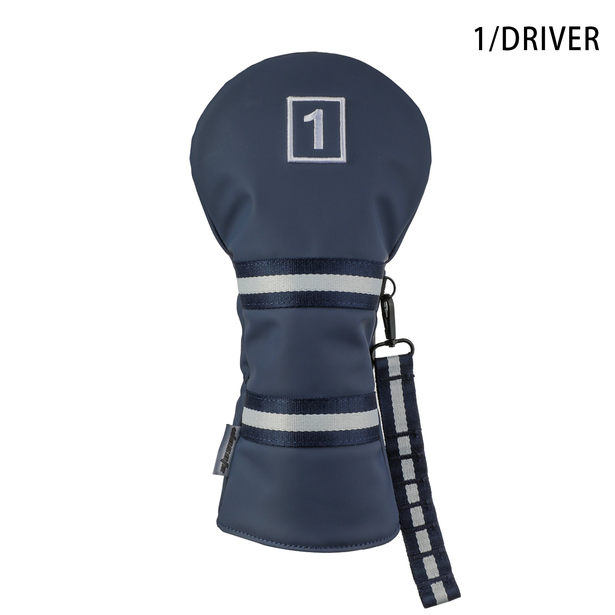 Matte Blue PU Leather Golf Headcover Set - 3pc Wood Club Covers (Driver, Fairway, Hybrid) with Mesh Pocket & Detachable Tee Holder Ribbon, Black Velvet Lining, Fits All Drivers & Woods