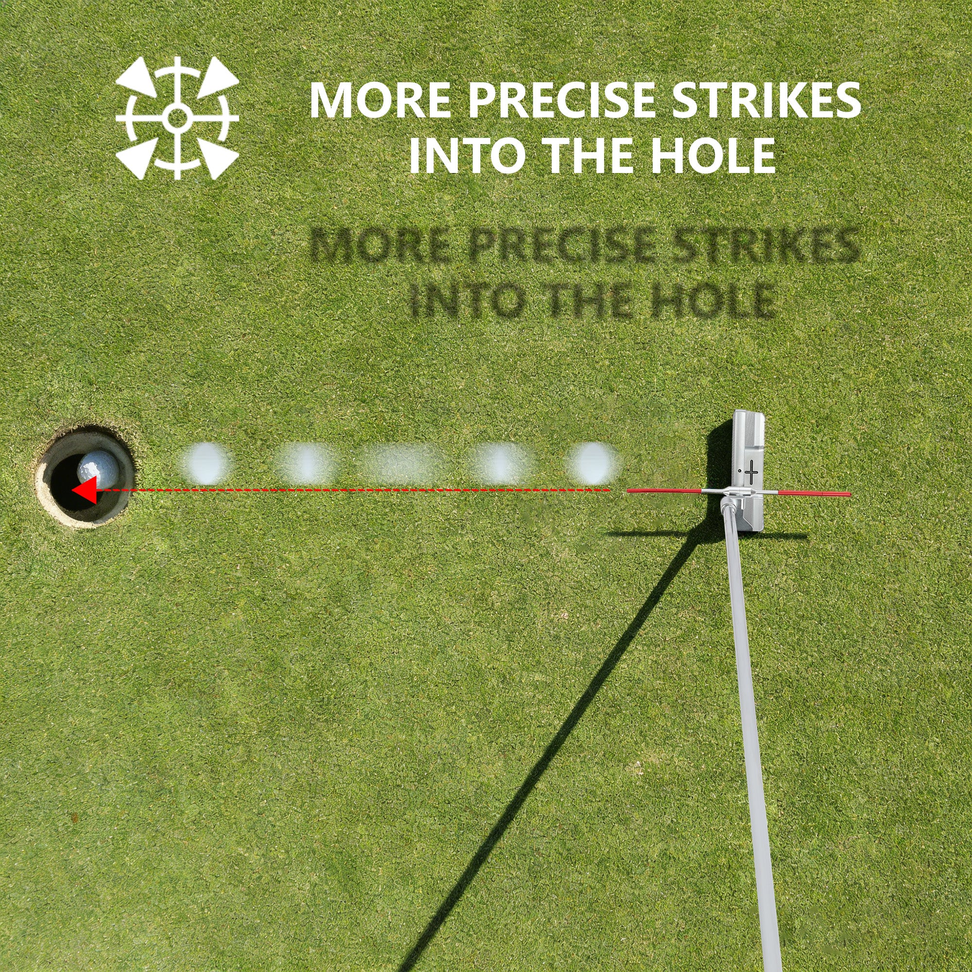 Magnetic Golf Putter Alignment Aid Training Tool - Premium Aluminum Putter Face Angle Corrector - Portable Golf Putting Precision Practice Equipment for Home & Green