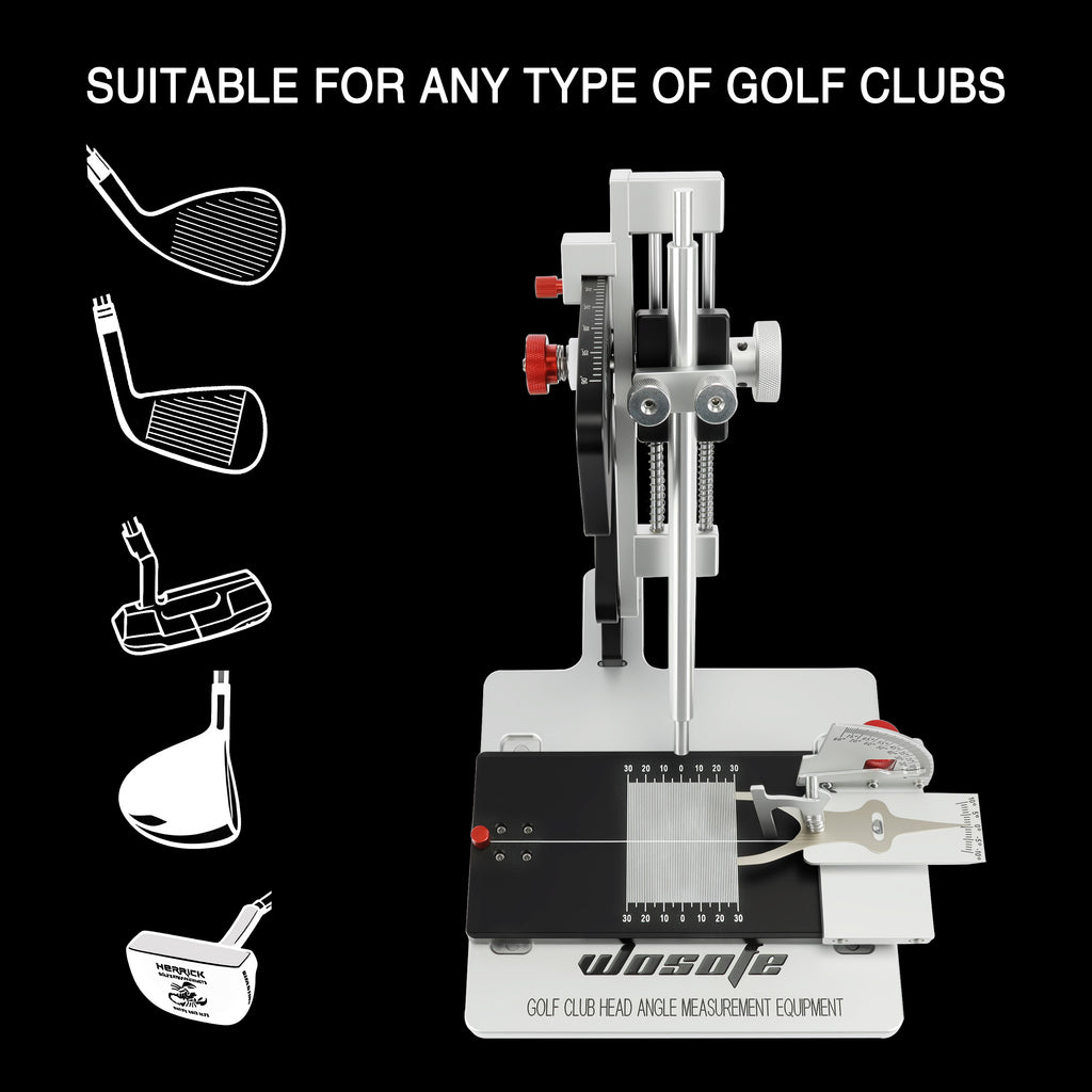 Wosofe Golf Club Head Angle Gauge, Universal Loft & Lie Measurement Tool for Drivers, Irons & Putters, Portable Swing Path Analyzer for Workshop & Training, Precision Alignment Gift for Golfers - golf works - Durable & High Performance