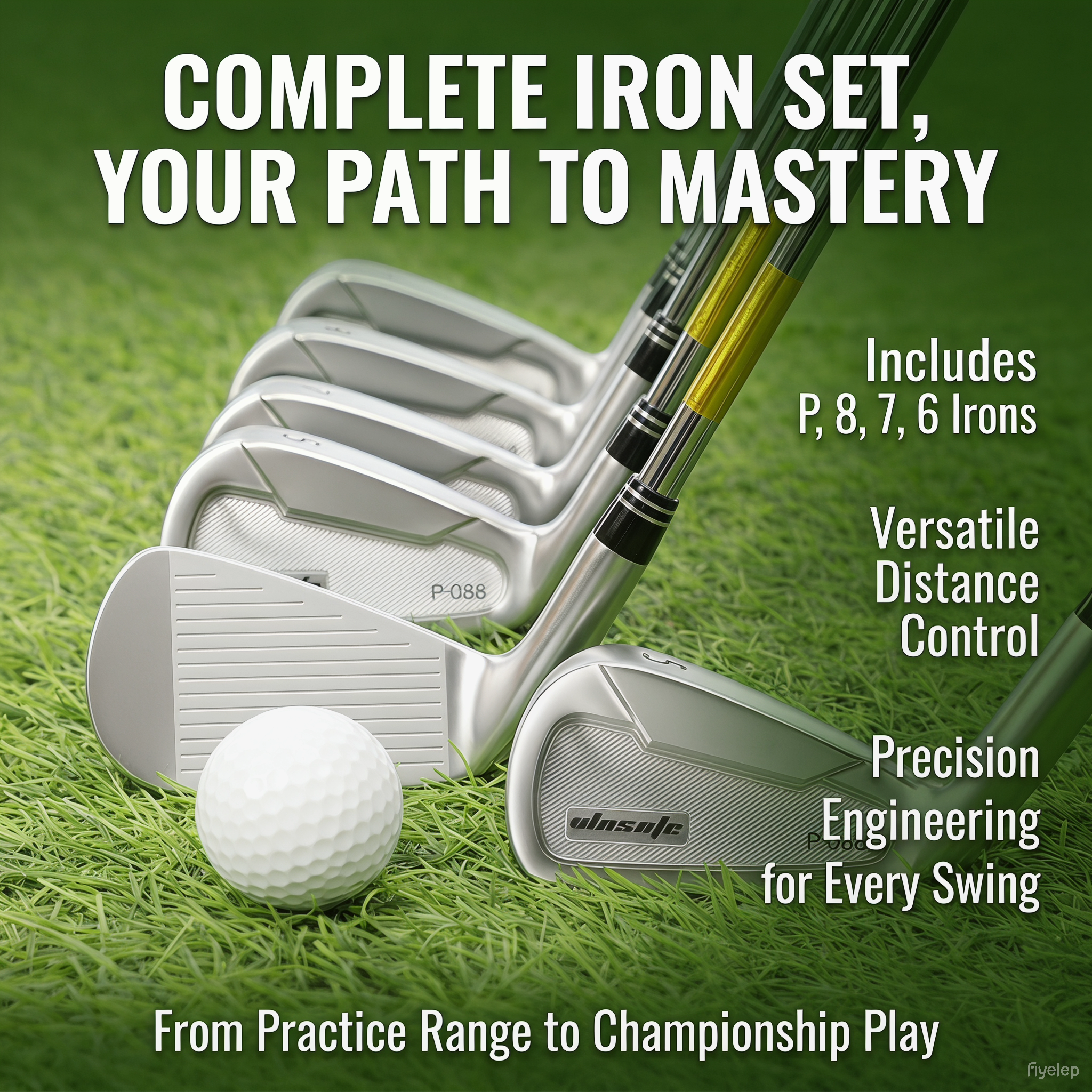 Wosofe P088 Precision Performance Golf Iron Set (6-Piece, 5-PW) – CNC Milled S20C Soft Steel, Professional Forged Irons for Enhanced Control & Feel (Right-Handed)