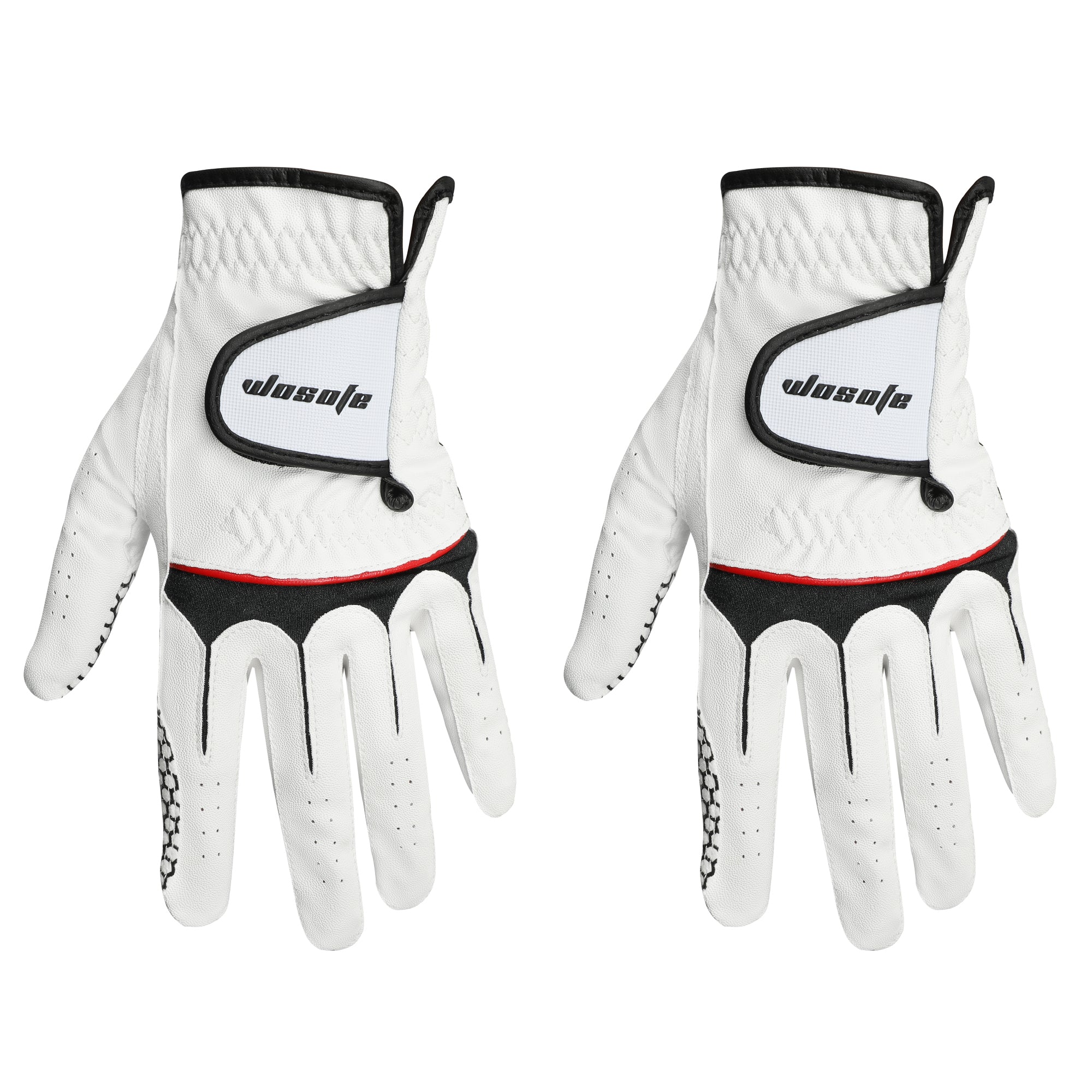 Golf Gloves Men's Durable White Cabretta Leather All Weather Gloves for Left Handed Golfers, Breathable, Soft Comfortable Grip