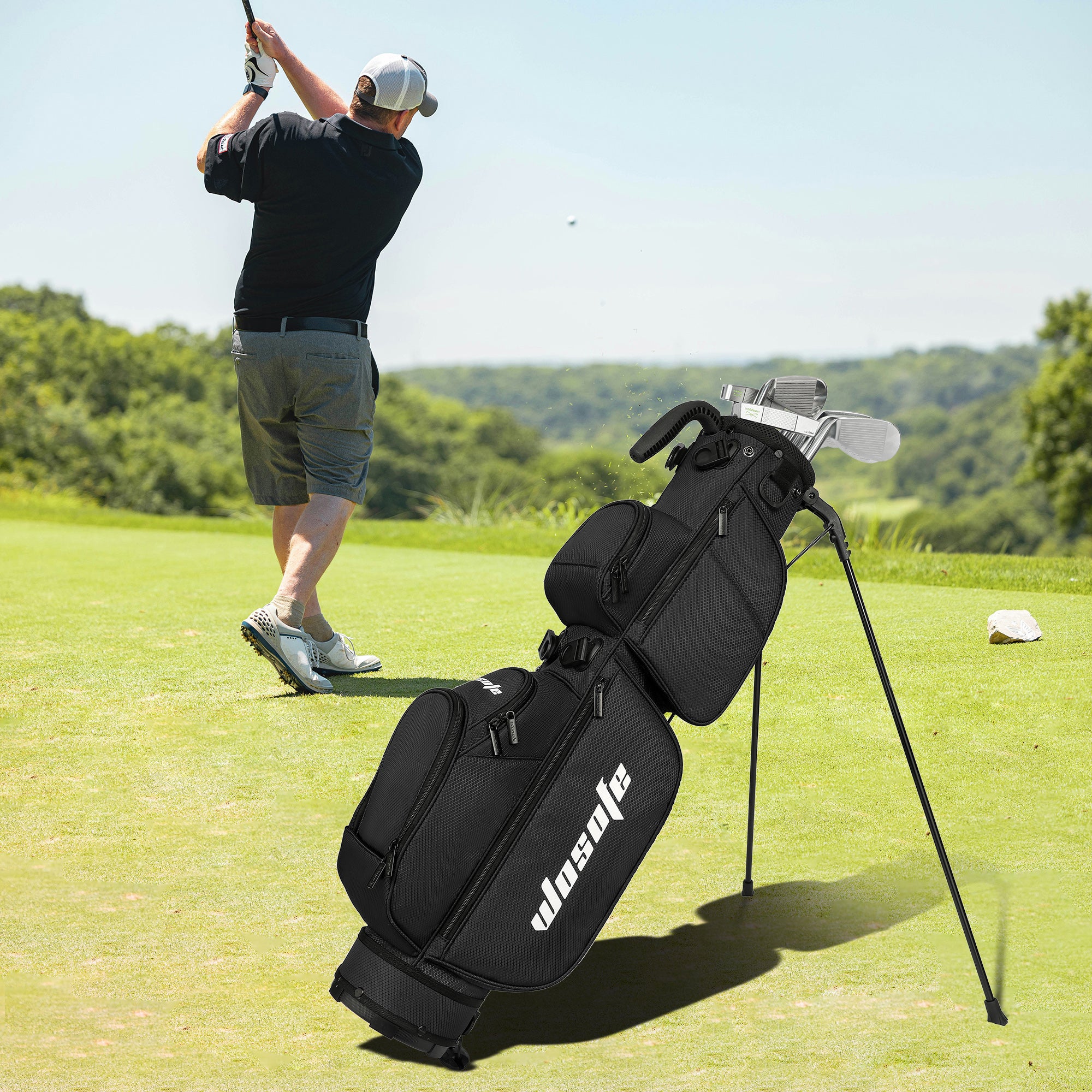 Lightweight 3-Way Golf Stand Bag  Ultra-Portable