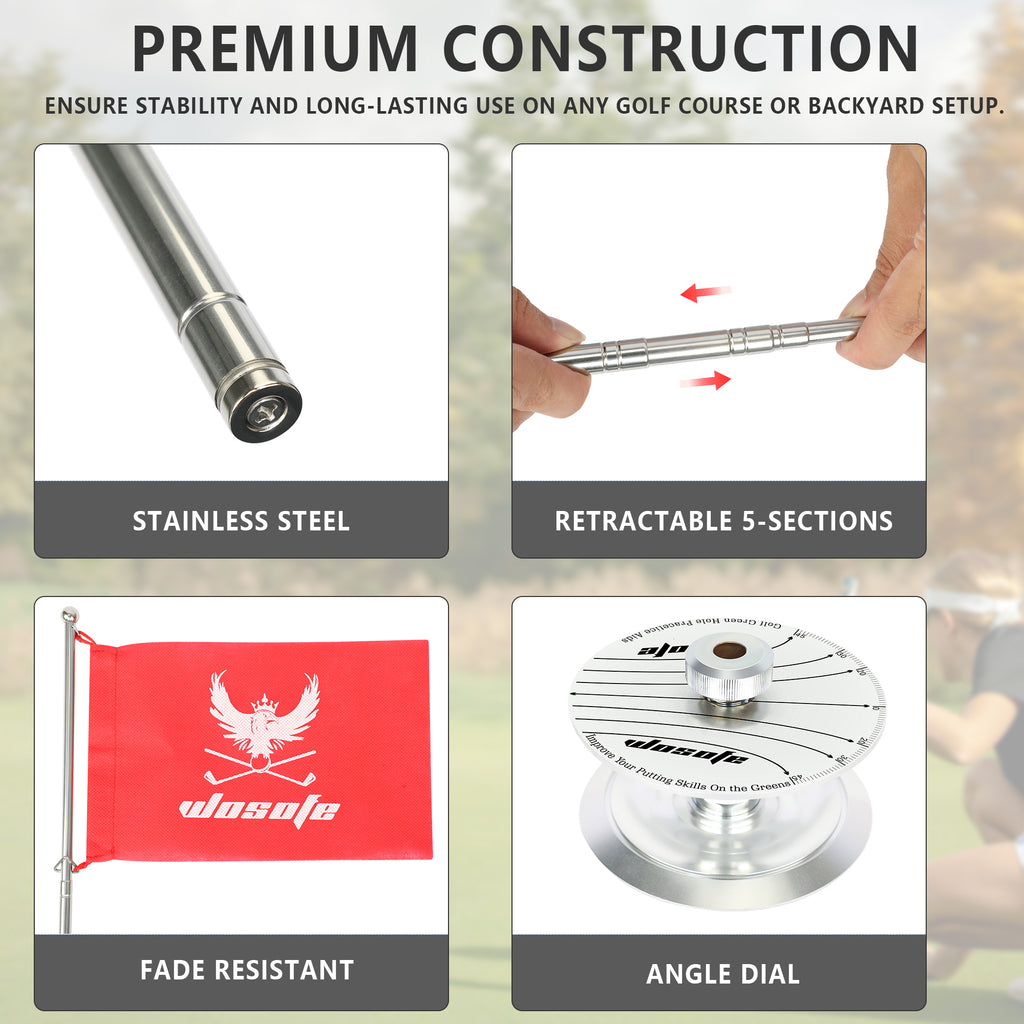 Golf Swing Trainers, Golf Putting Aid, Putter Swing Training Practice Aid|Green Hole Flag Hole CupTraining Equipment Golf Training aids,Home Indoor Outdoor Office Backyard Practice