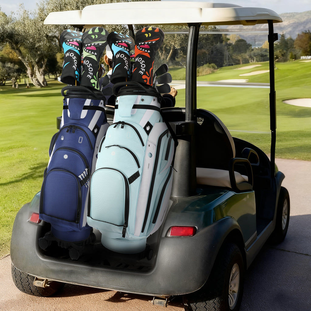 golf travel bags with wheels, Golf Cart and Travel Bag Retractable Cover,Golf Carry Bag for Men and Women, Multiple Storage Pockets, Shoe Compartment, Golf Cart Bag, 4 Colors to Choose from(FreeShipping)