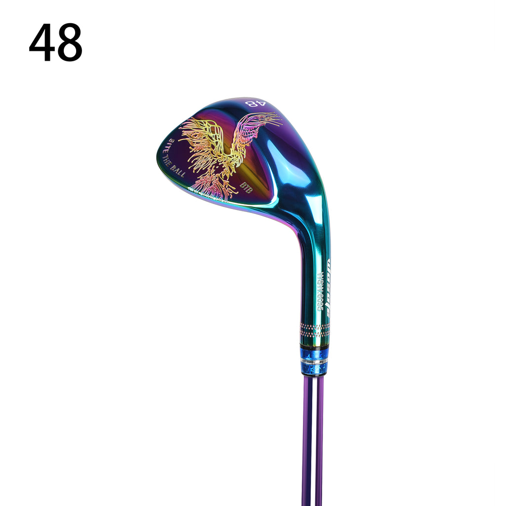 Premium Rainbow Electroplated Golf Sand Wedge - 303 Stainless Steel High-Spin Putter Style Wedge with Anti-Slip Rubber Grip, Durable & Stylish Sand Club for Men & Women