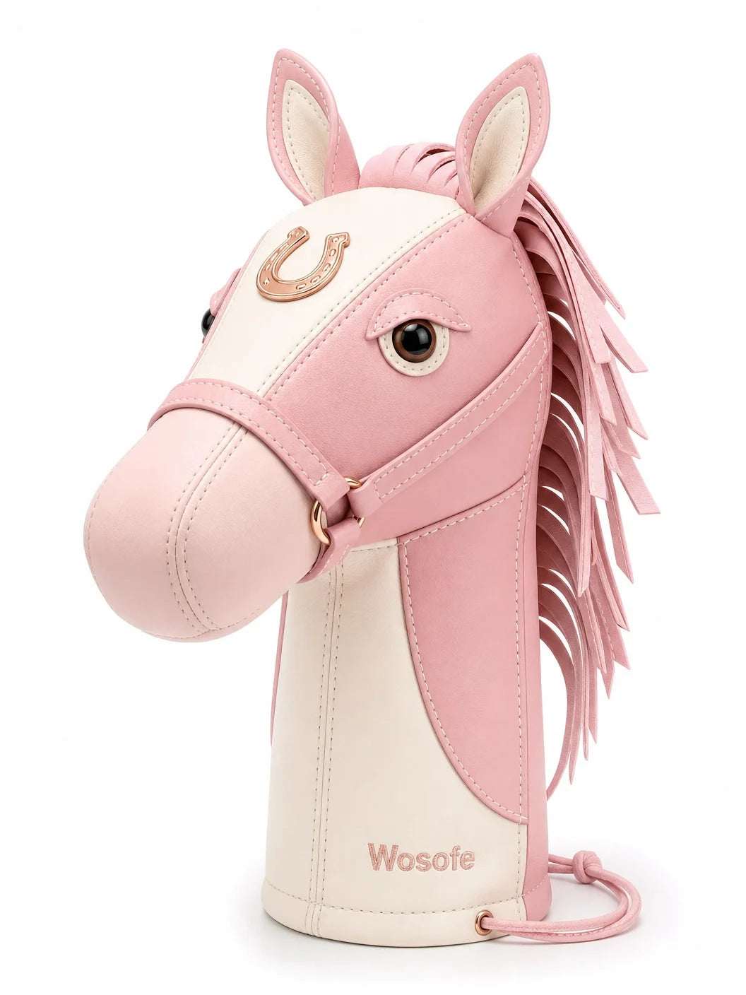 Wosofe Luxury Horse Head Golf Driver Headcover - Premium PU Leather