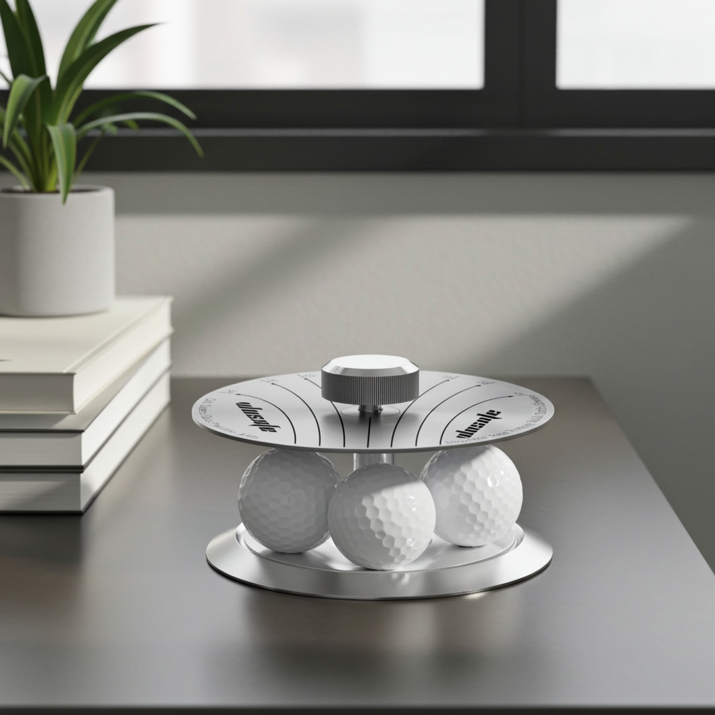 All-Direction Golf Putting Aid – Premium Aluminum Alloy Practice Cup with Retractable Flagstick (35.5") & Audible "Ding" Feedback – Portable Training Equipment for Indoor, Backyard & Office