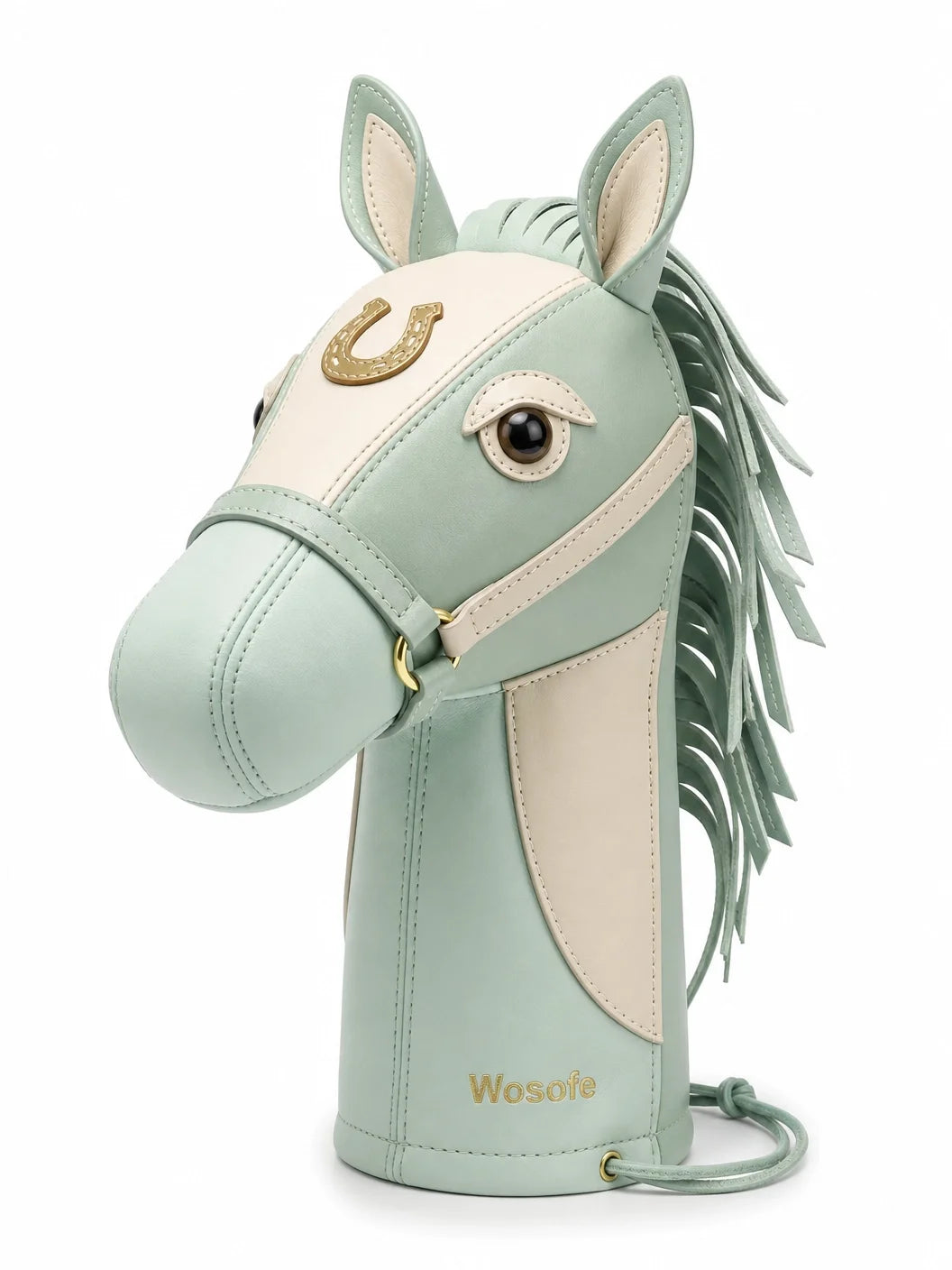Wosofe Luxury Horse Head Golf Driver Headcover - Premium PU Leather