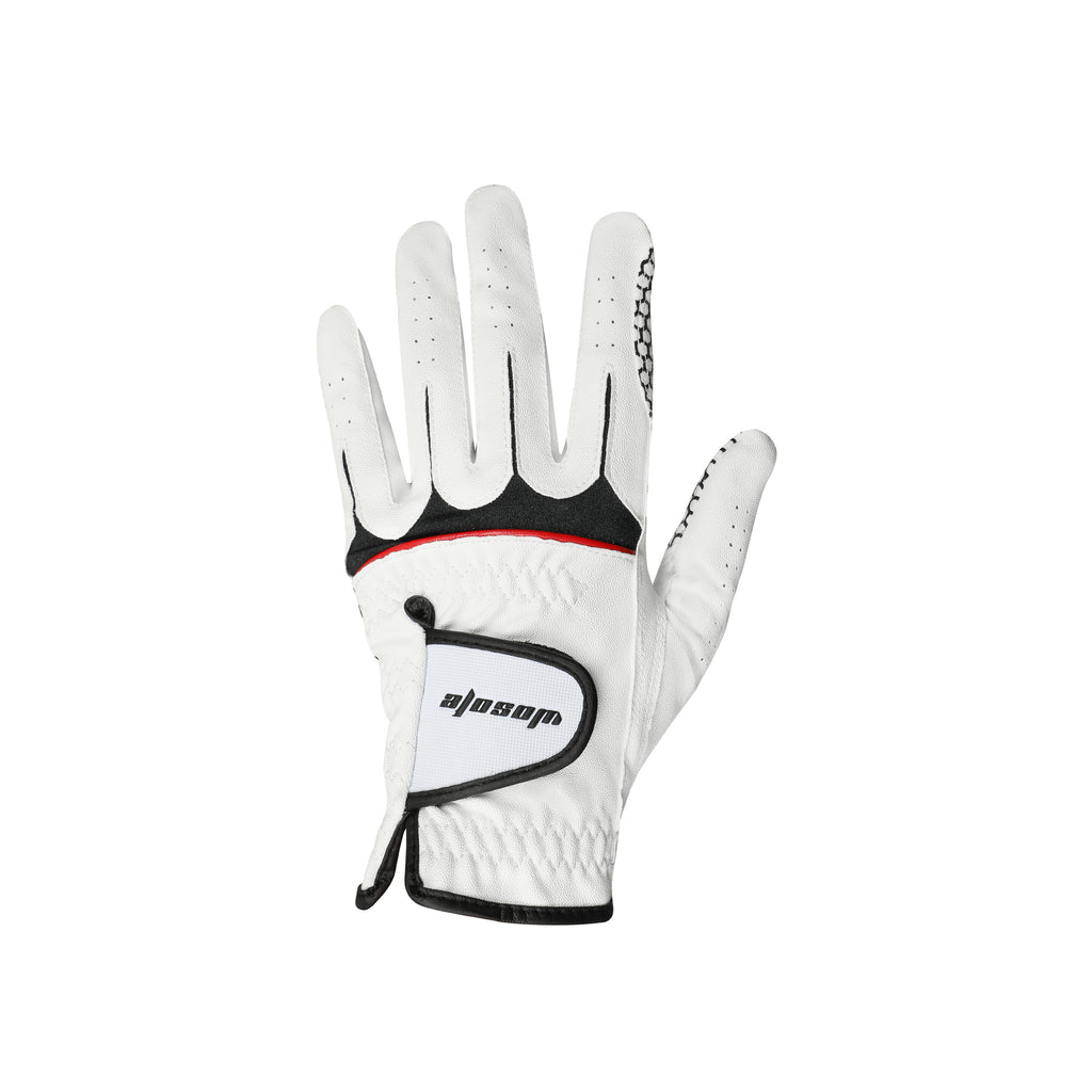 Golf Gloves Men's Durable White Cabretta Leather All Weather Gloves for Left Handed Golfers, Breathable, Soft Comfortable Grip