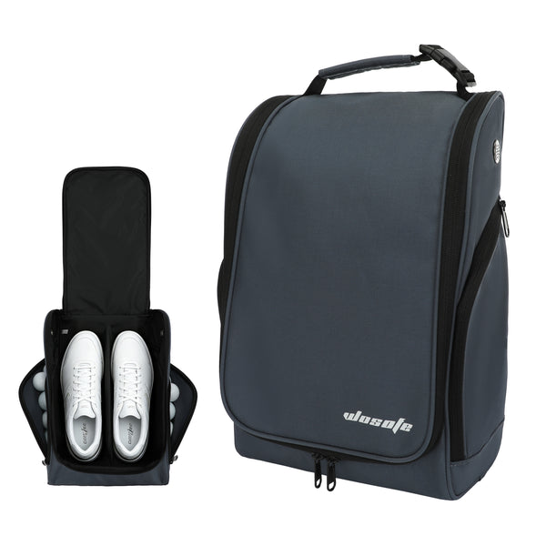 Golf Shoe Bag Waterproof Lightweight PU Nylon Zippered Storage Bag