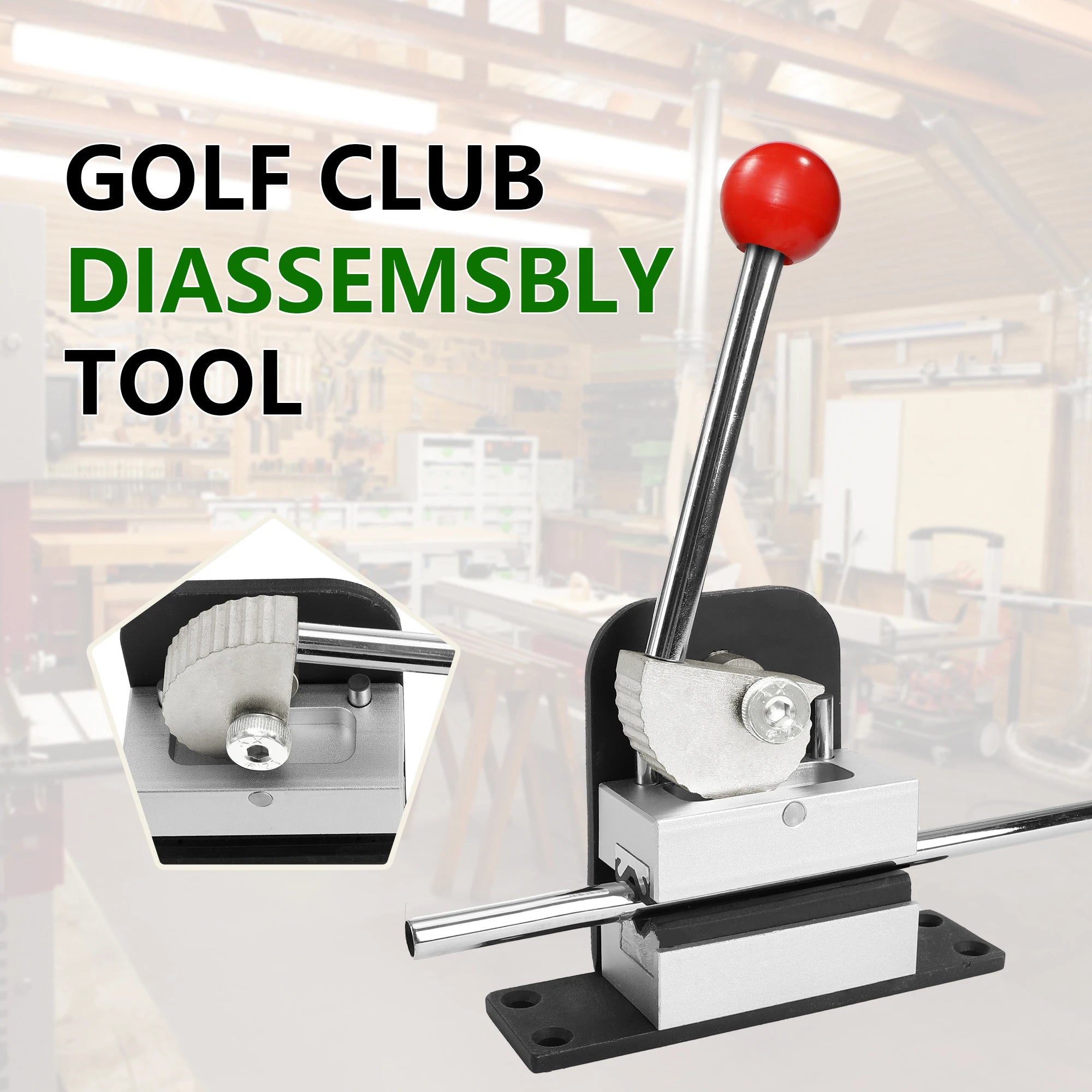 Professional Golf Club Grip Removal Tool for All Shafts - Workshop Vice Clamp