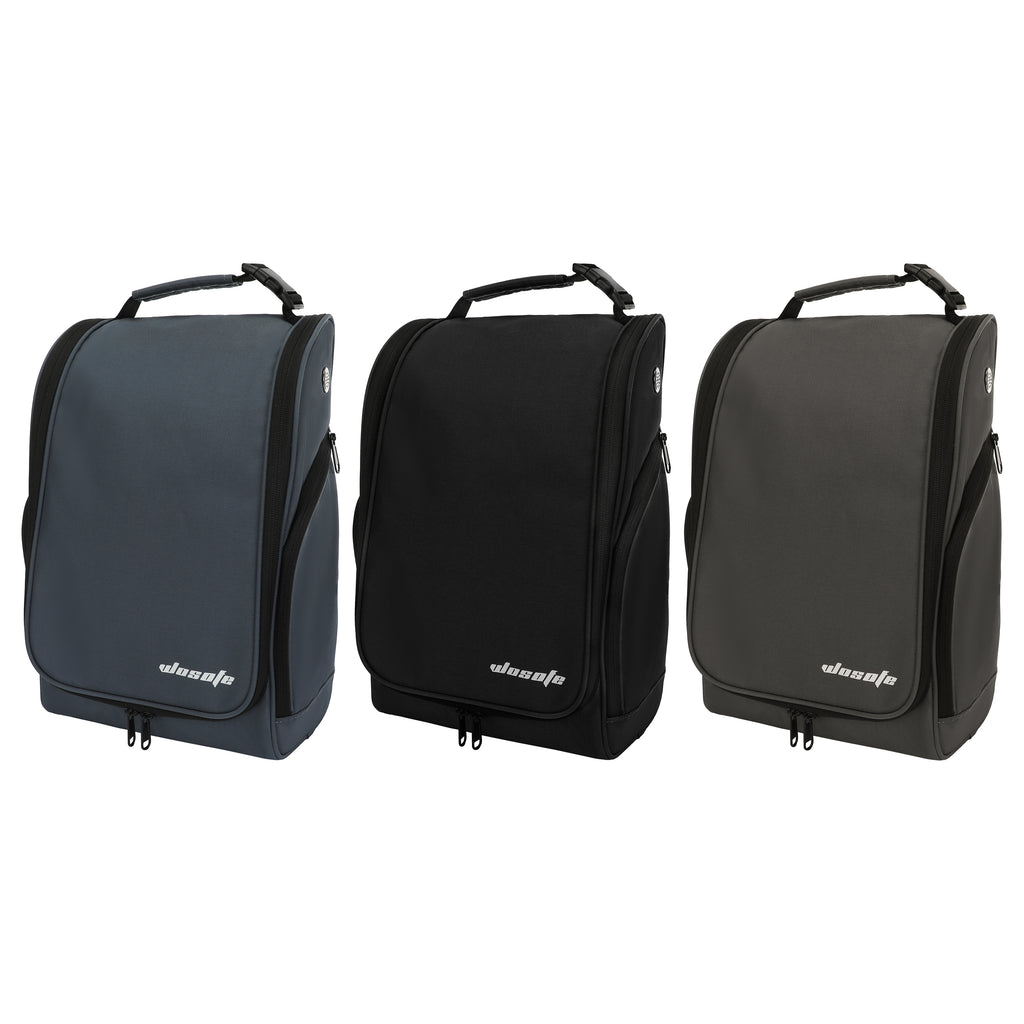 Golf Shoe Bag Waterproof Lightweight PU Nylon Zippered Storage Bag