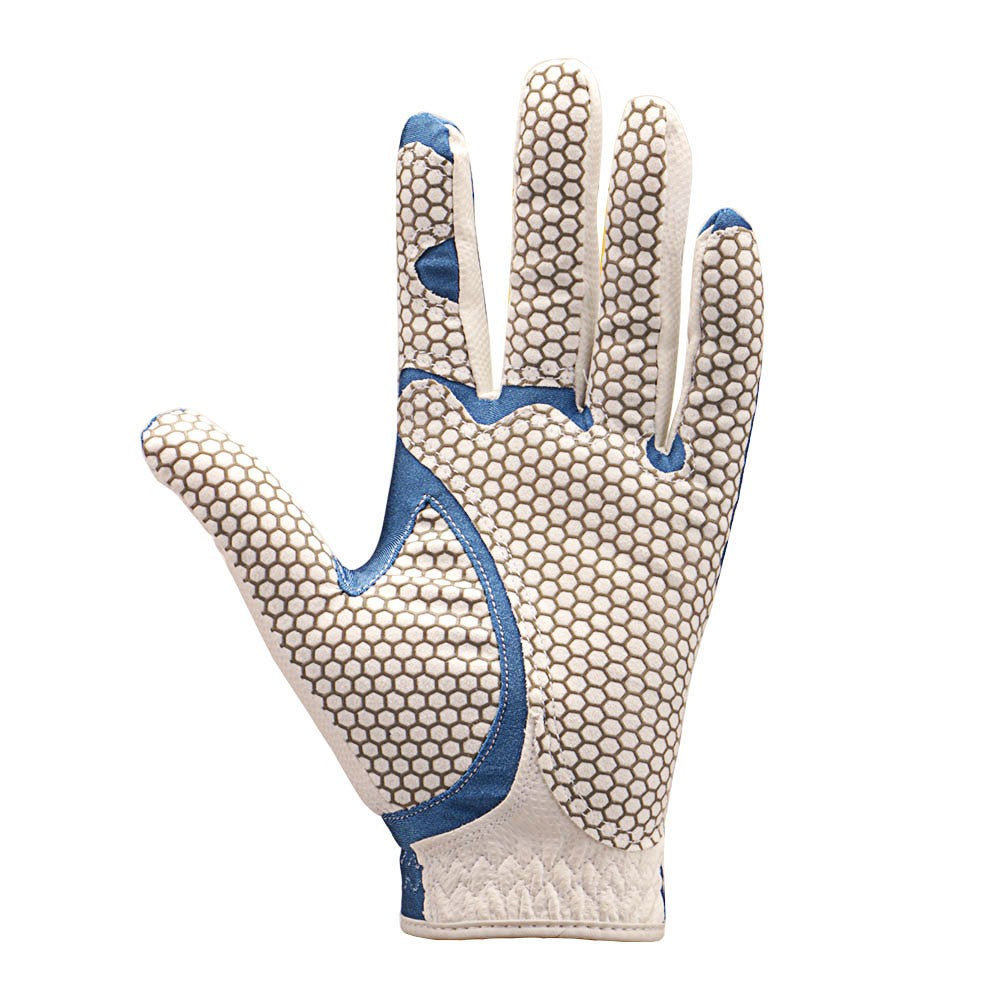 Golf Gloves Left Hand Men's Ocean Blue Premium Lycra PU Super Soft Feel Breathable Glove