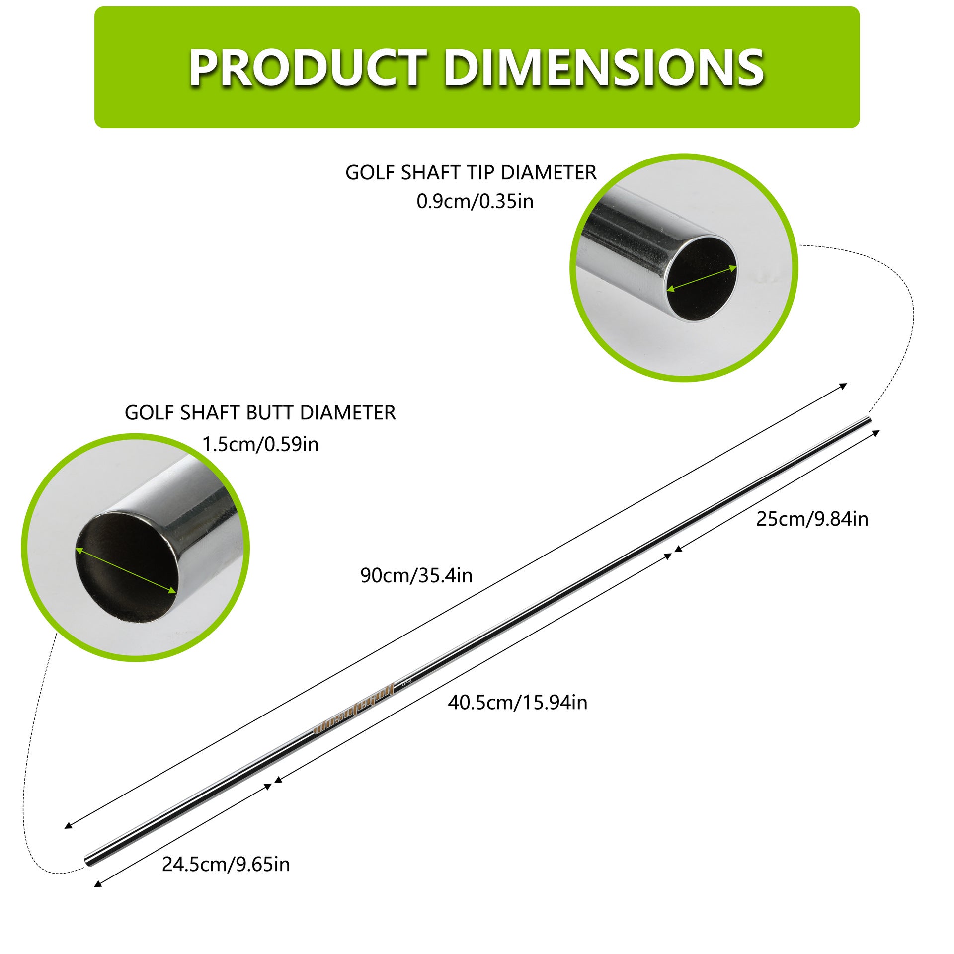 WOSOFE Premium Stainless Steel Golf Iron Shaft - Stepped Design & Ultra-Light Options
