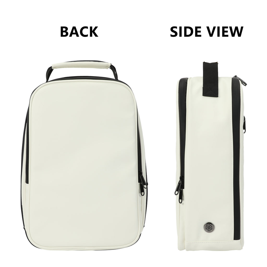 WOSOFE Eco-Friendly Leather Golf Shoe Bag - Premium Travel Storage with Large Capacity