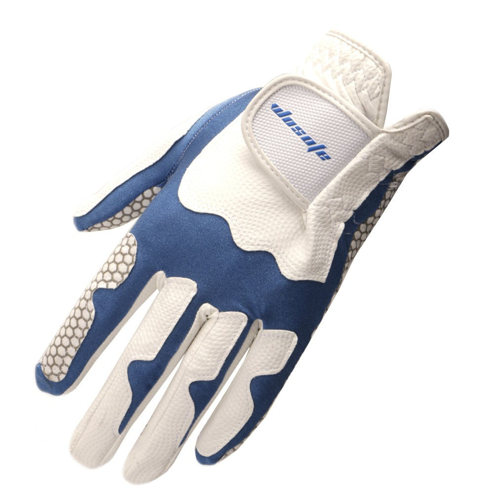 Golf Gloves Left Hand Men's Ocean Blue Premium Lycra PU Super Soft Feel Breathable Glove