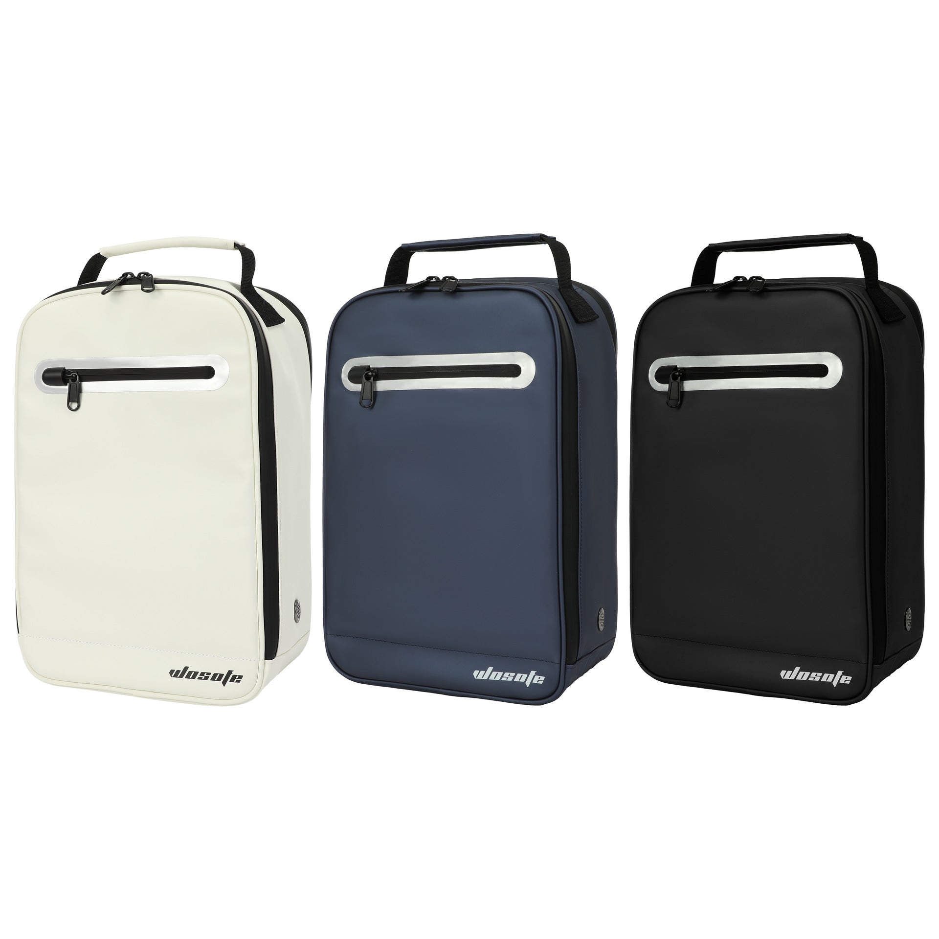 WOSOFE Eco-Friendly Leather Golf Shoe Bag - Premium Travel Storage