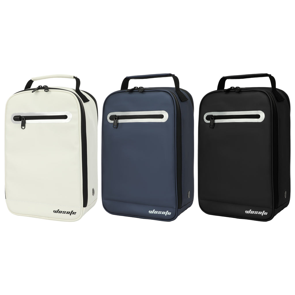 WOSOFE Eco-Friendly Leather Golf Shoe Bag - Premium Travel Storage with Large Capacity