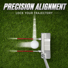 Magnetic Golf Putter Alignment Aid Training Tool - Premium Aluminum Putter Face Angle Corrector - Portable Golf Putting Precision Practice Equipment for Home & Green