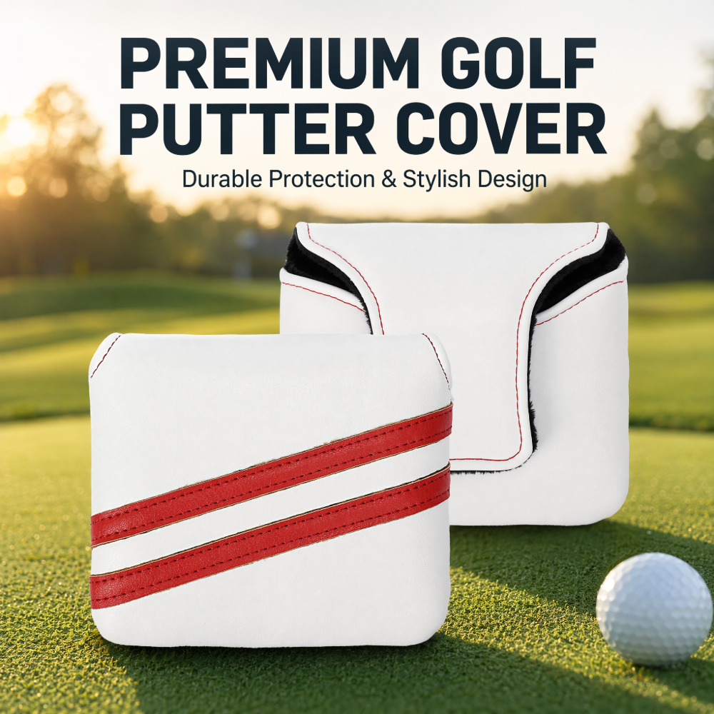 Wosofe Premium Square Magnetic Putter Headcover - Waterproof PU Leather