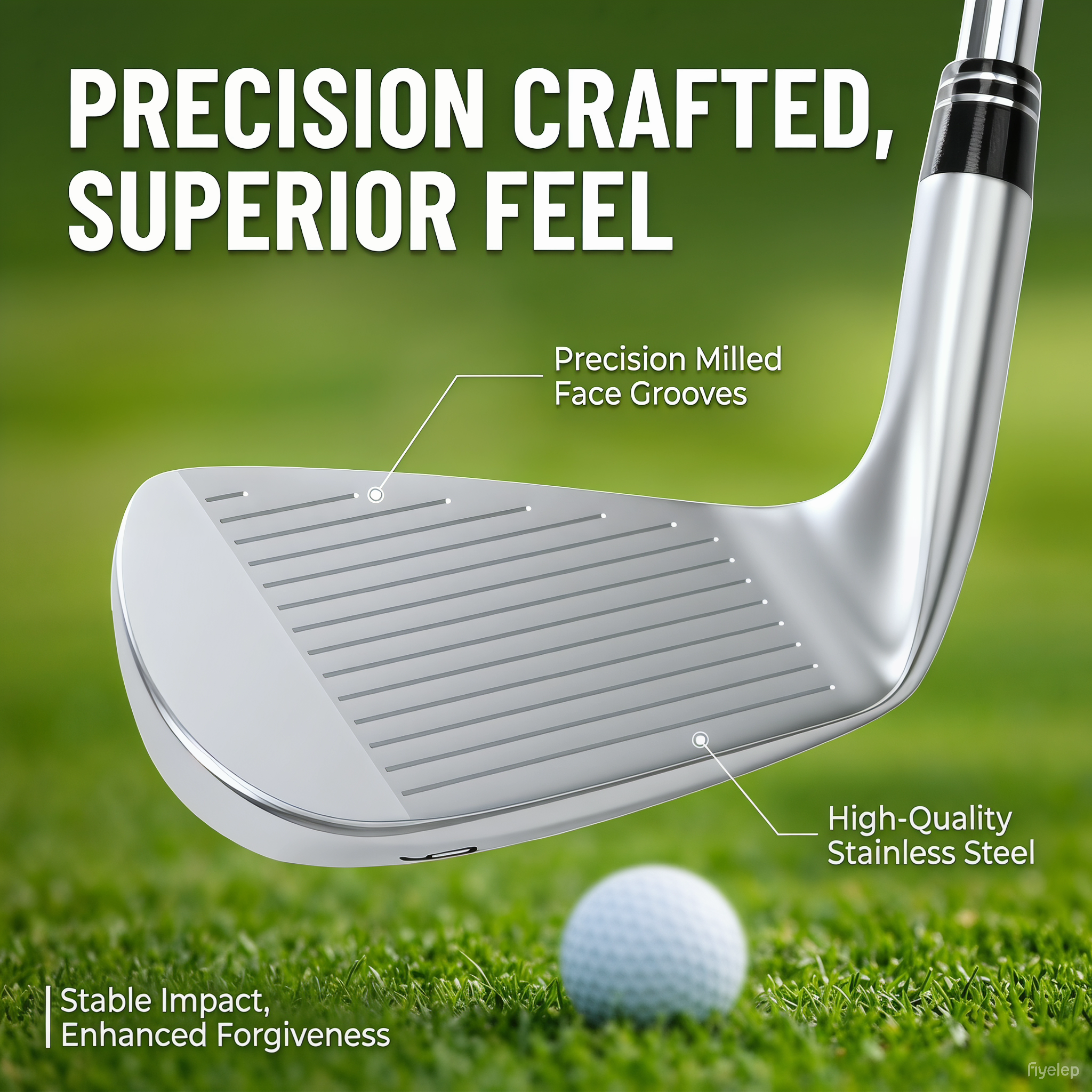 Wosofe P088 Precision Performance Golf Iron Set (6-Piece, 5-PW) – CNC Milled S20C Soft Steel, Professional Forged Irons for Enhanced Control & Feel (Right-Handed)